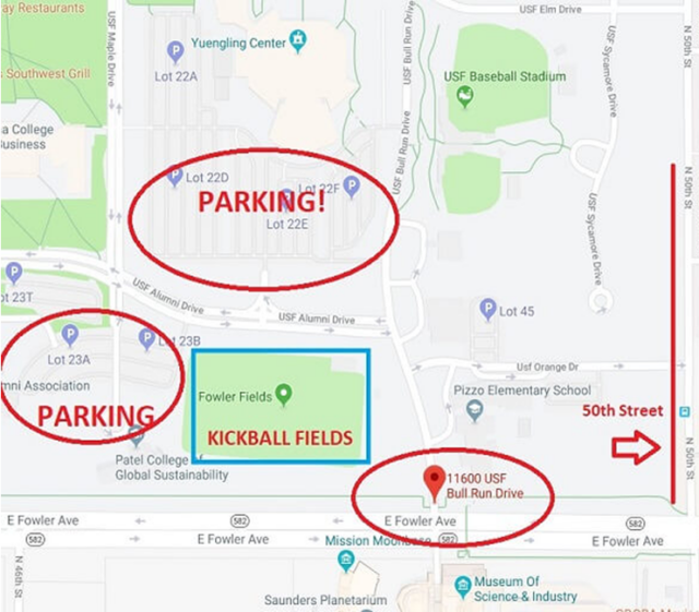 USF Fowler Fields Kickball Society of Tampa Bay